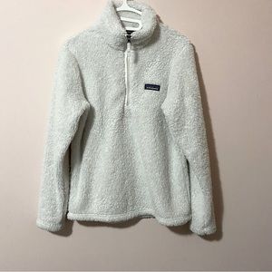 Patagonia women’s Los Gatos 1/4 zip white fleece pullover